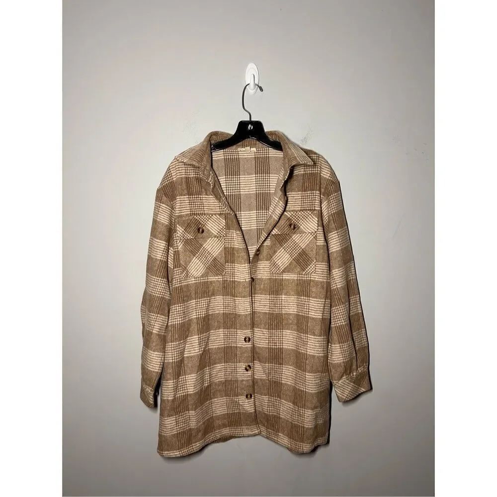 Entro heavy flannel shirt size large C26-36